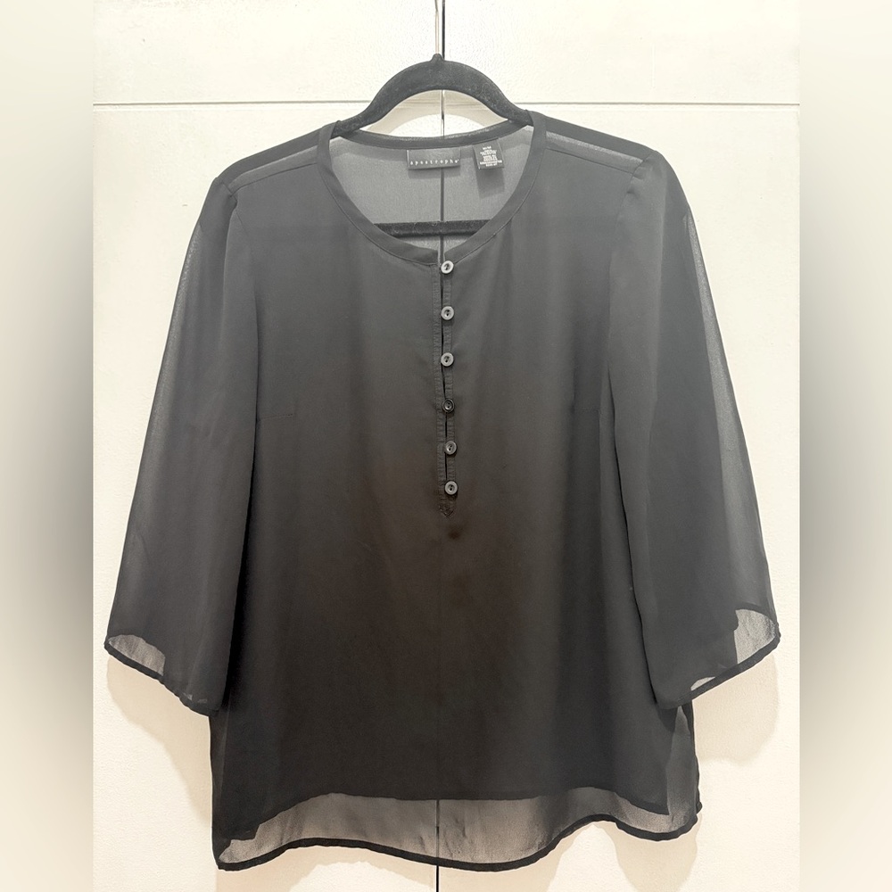 Black Chiffon Blouse